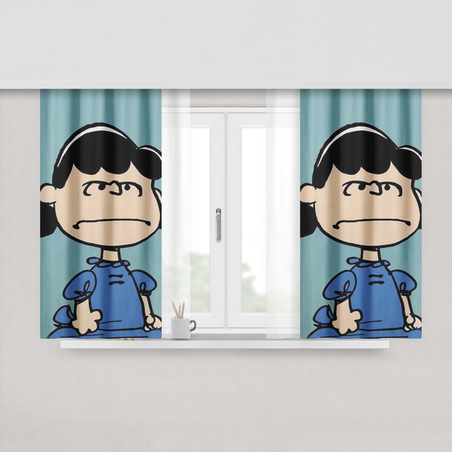 Angry Llama Wallpapers Peach Skin Window Curtains
