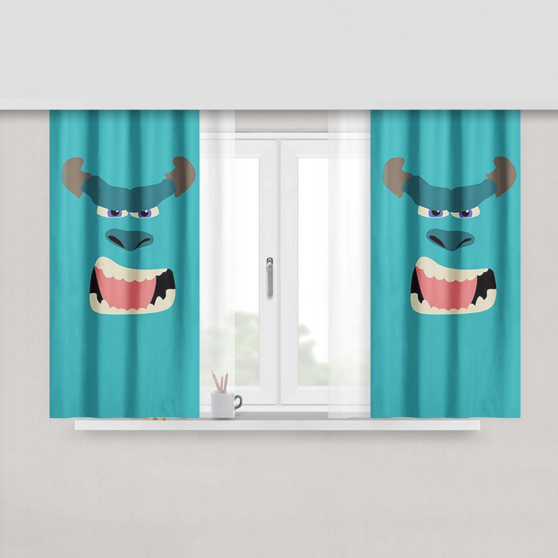 Angry Lucy Peach Skin Window Curtains