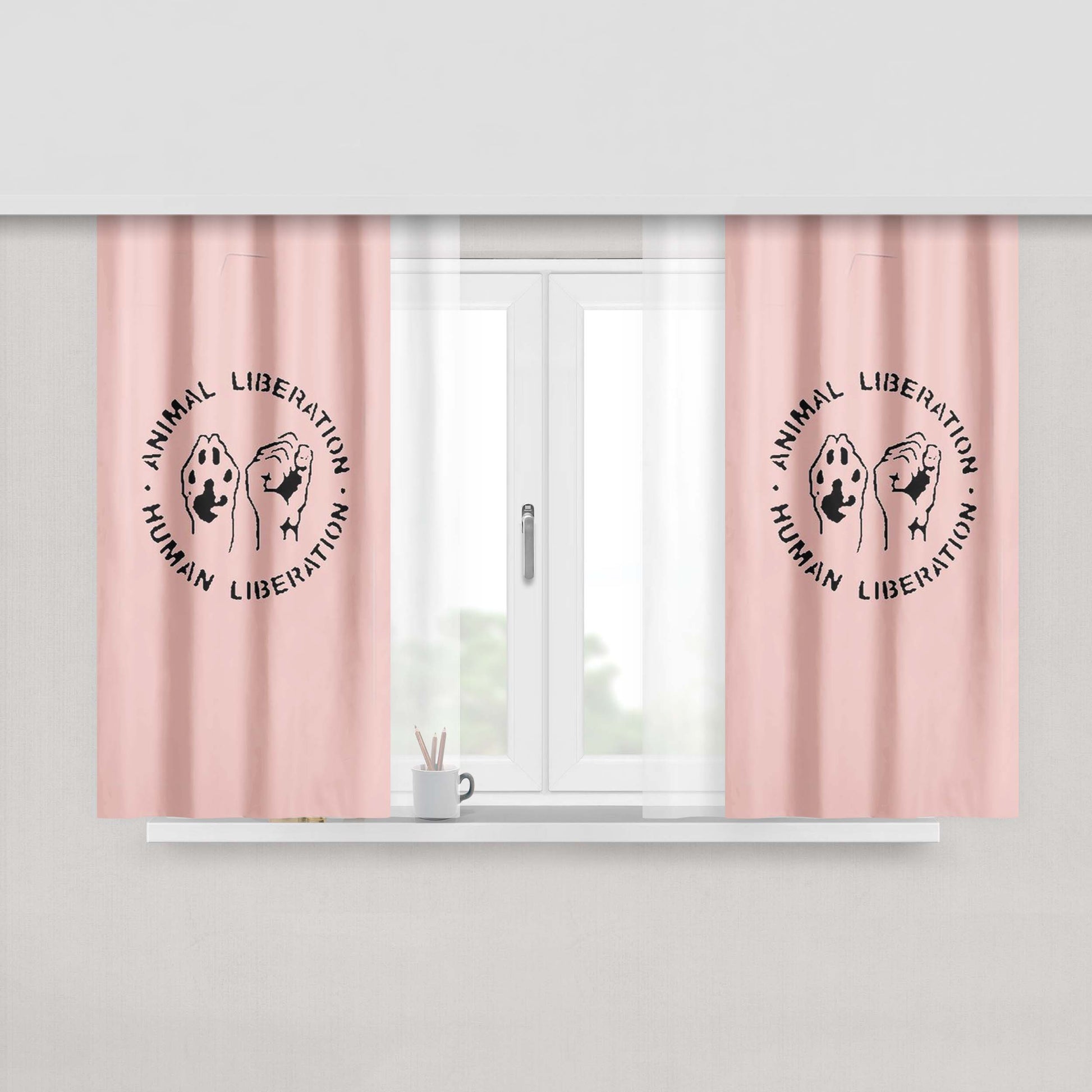 Animal Rainbow Skin Peach Skin Window Curtains