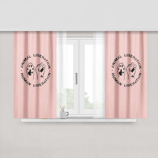 Animal Rainbow Skin Peach Skin Window Curtains