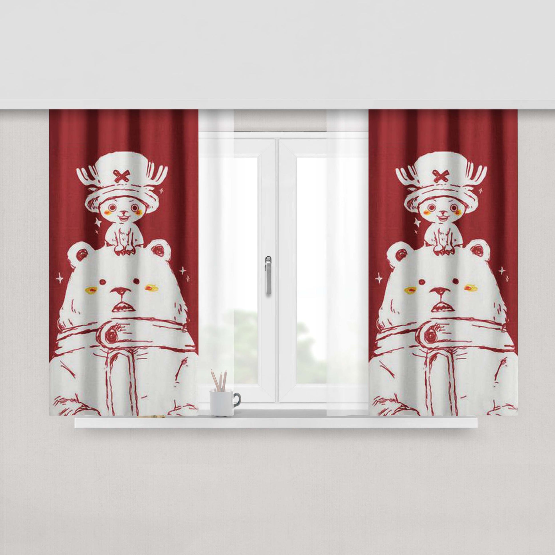 Animals Rainbow Peach Skin Window Curtains