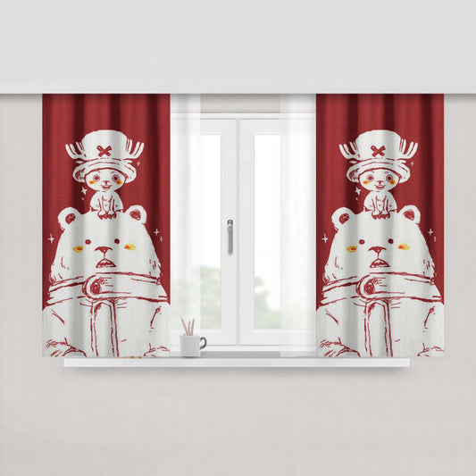 Animals Rainbow Peach Skin Window Curtains
