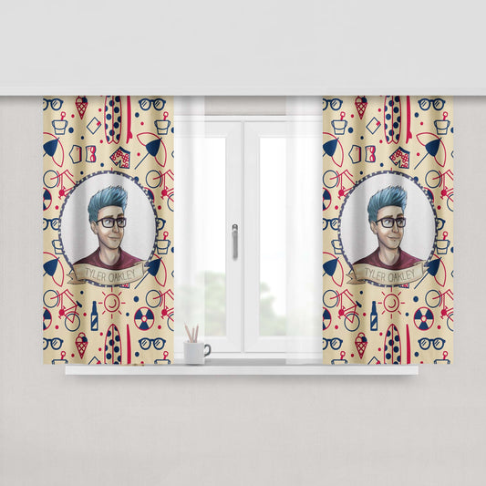 Animated Carmen Sandiego Poster Peach Skin Window Curtains