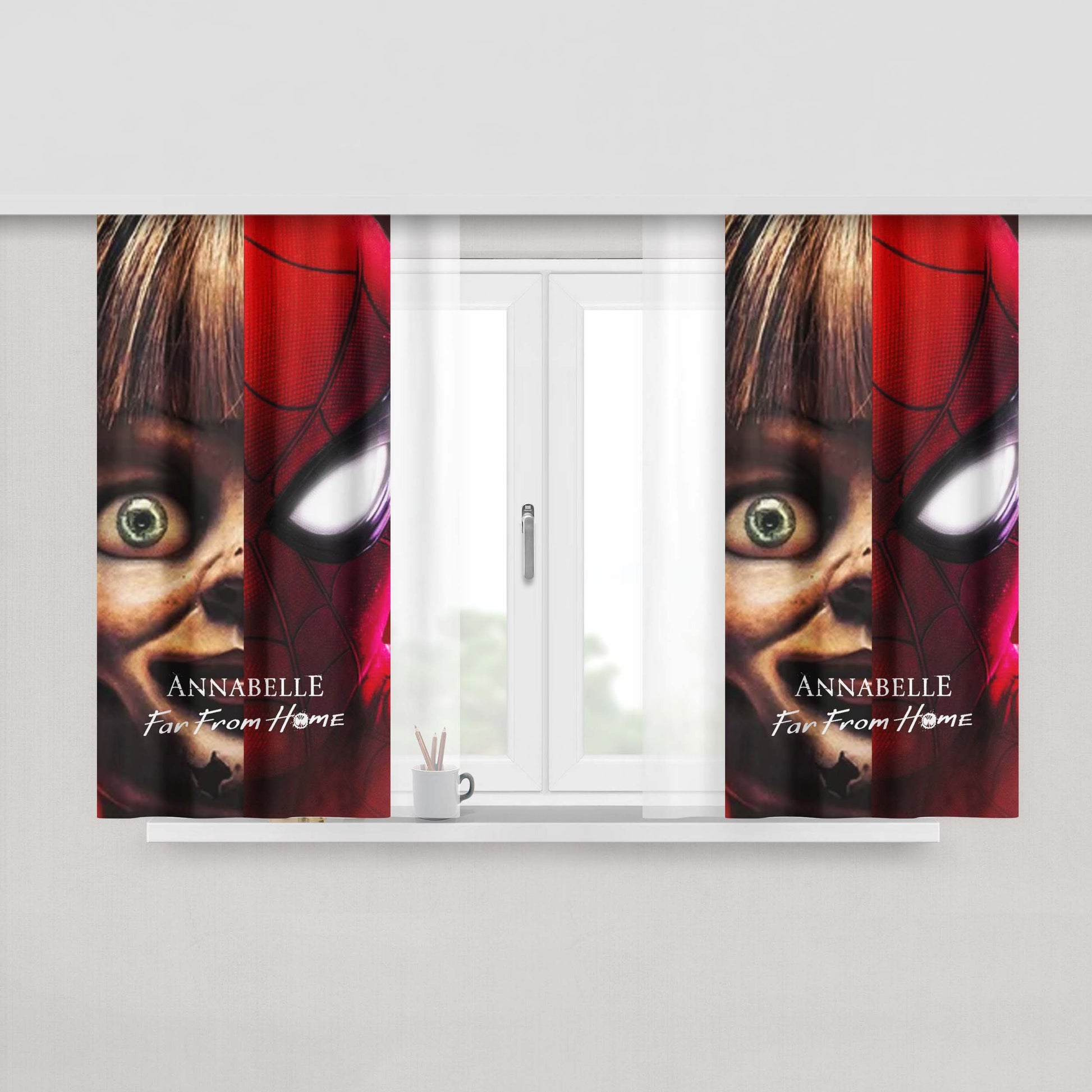 Annabelle Comes Home Poster Wall Gold Movie Peach Skin Window Curtains