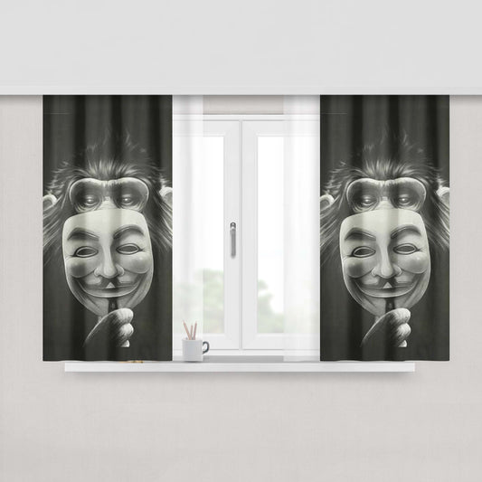 Anonymous Freedom Quote Peach Skin Window Curtains