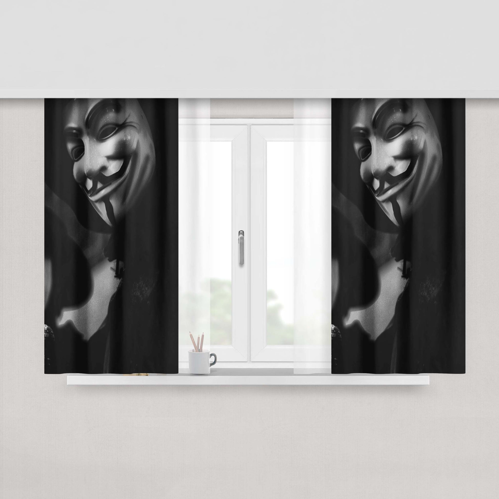 Anonymous Suit Peach Skin Window Curtains