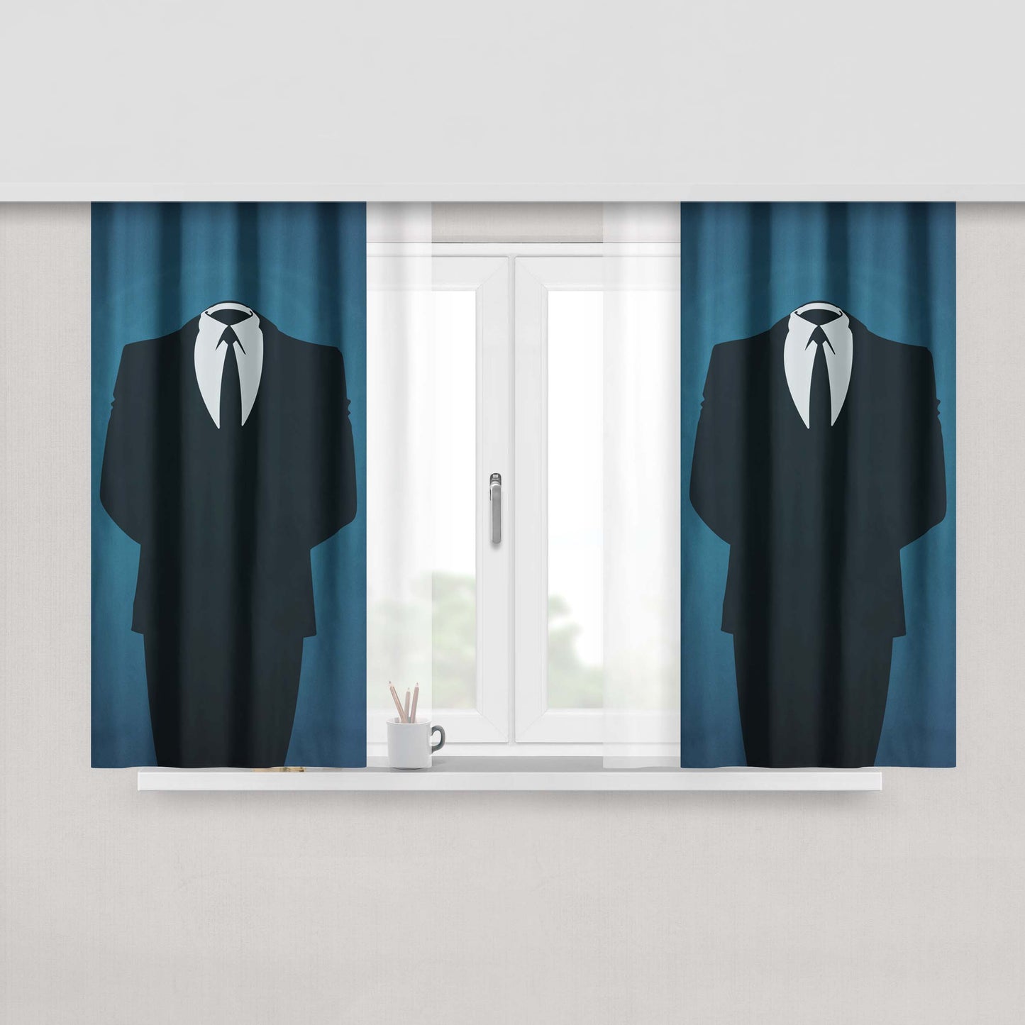 Anonymous Vendetta Peach Skin Window Curtains