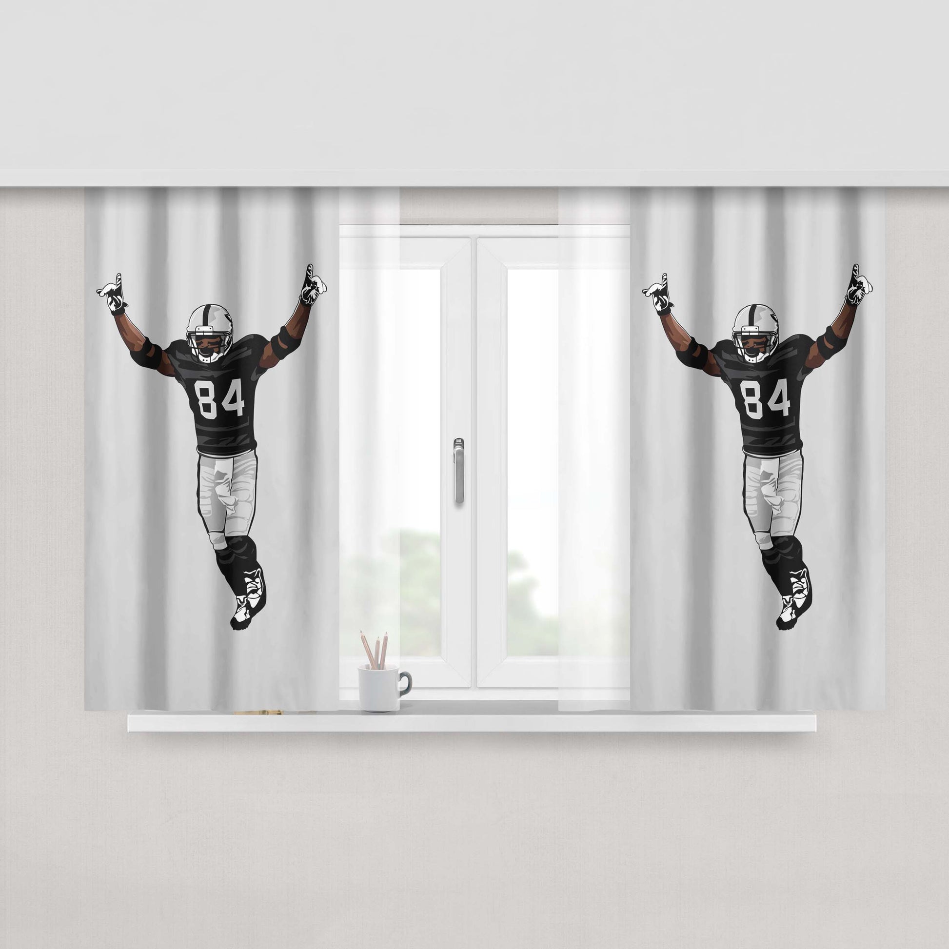 Antonio Brown Pittsburgh Steelers Peach Skin Window Curtains