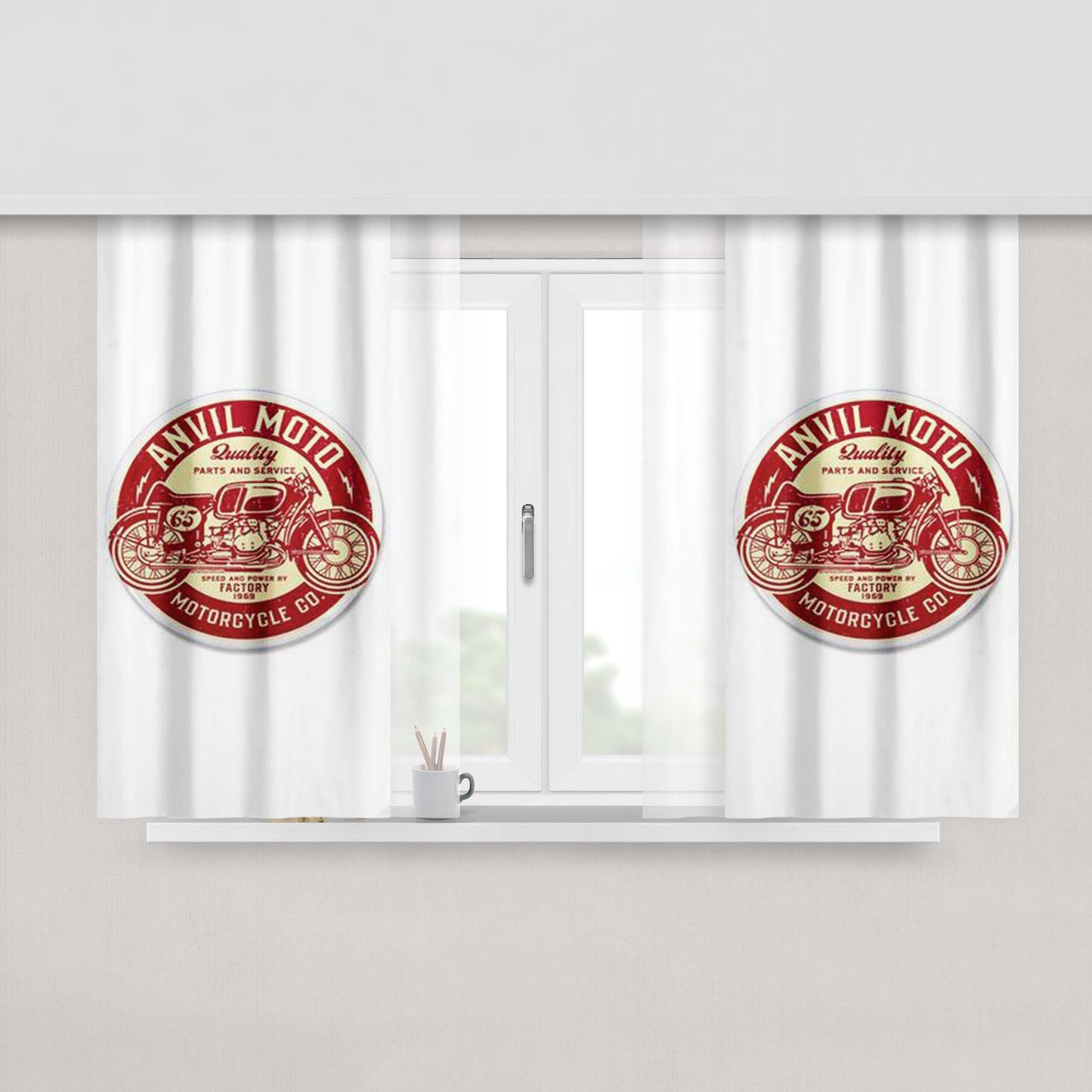 Antonio Grisment Peach Skin Window Curtains