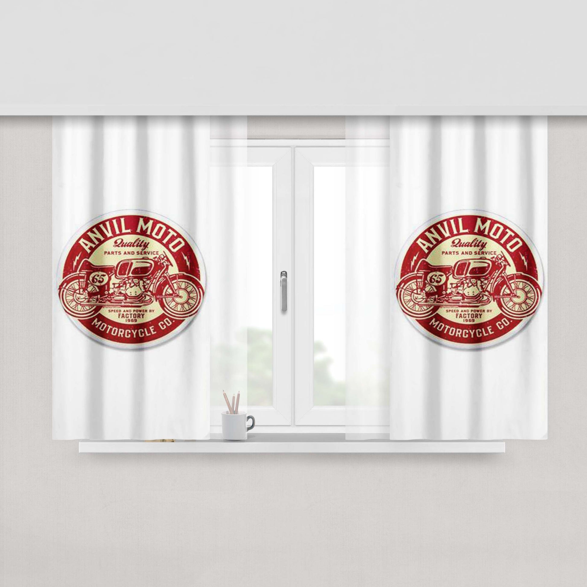 Antonio Grisment Peach Skin Window Curtains