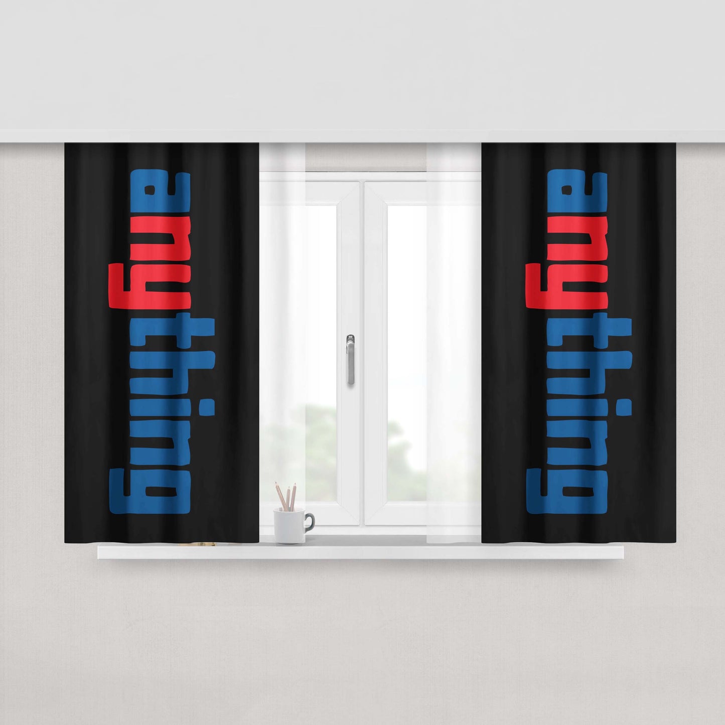 Any Day Behind Bars Peach Skin Window Curtains