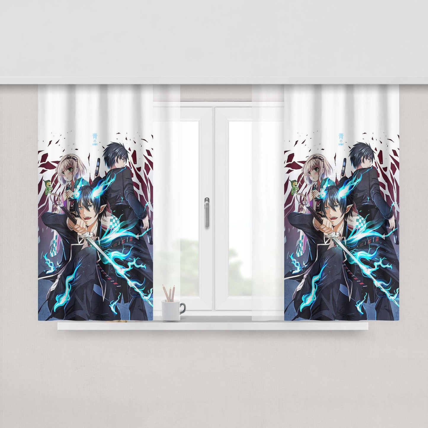 Anzu Hinamatsuri Peach Skin Window Curtains