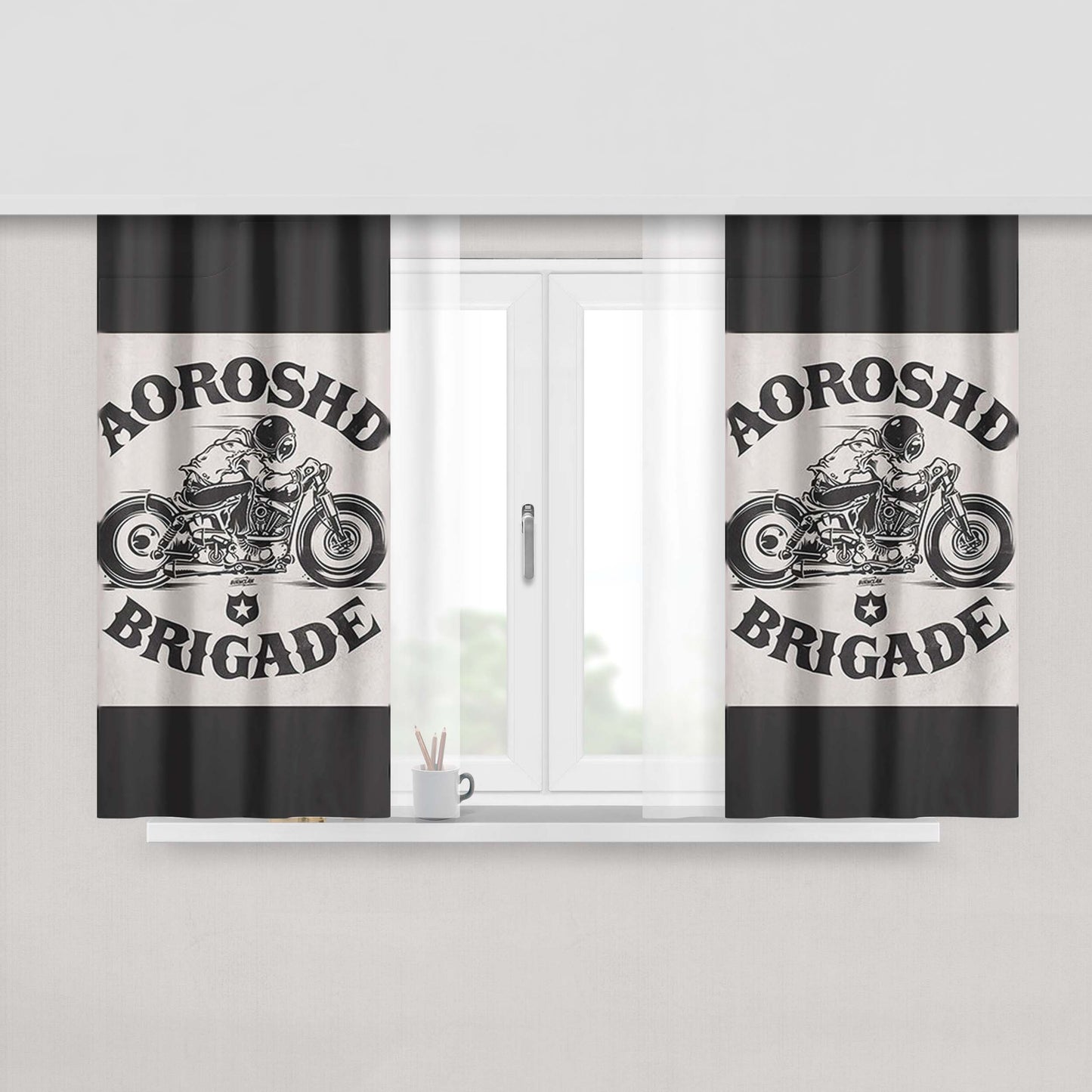 Aorosh Brigade 11 Peach Skin Window Curtains