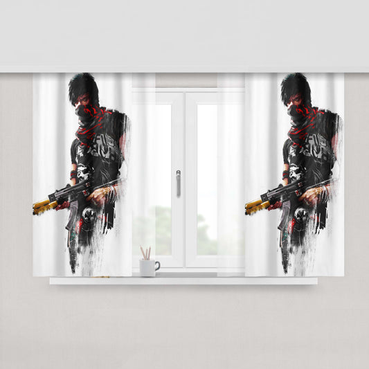 Aorosh Brigade Peach Skin Window Curtains