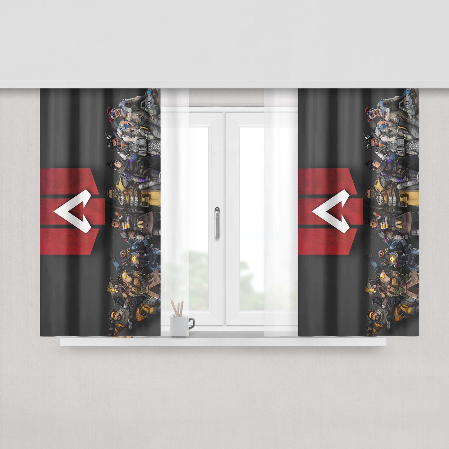 Apex Legend Peach Skin Window Curtains