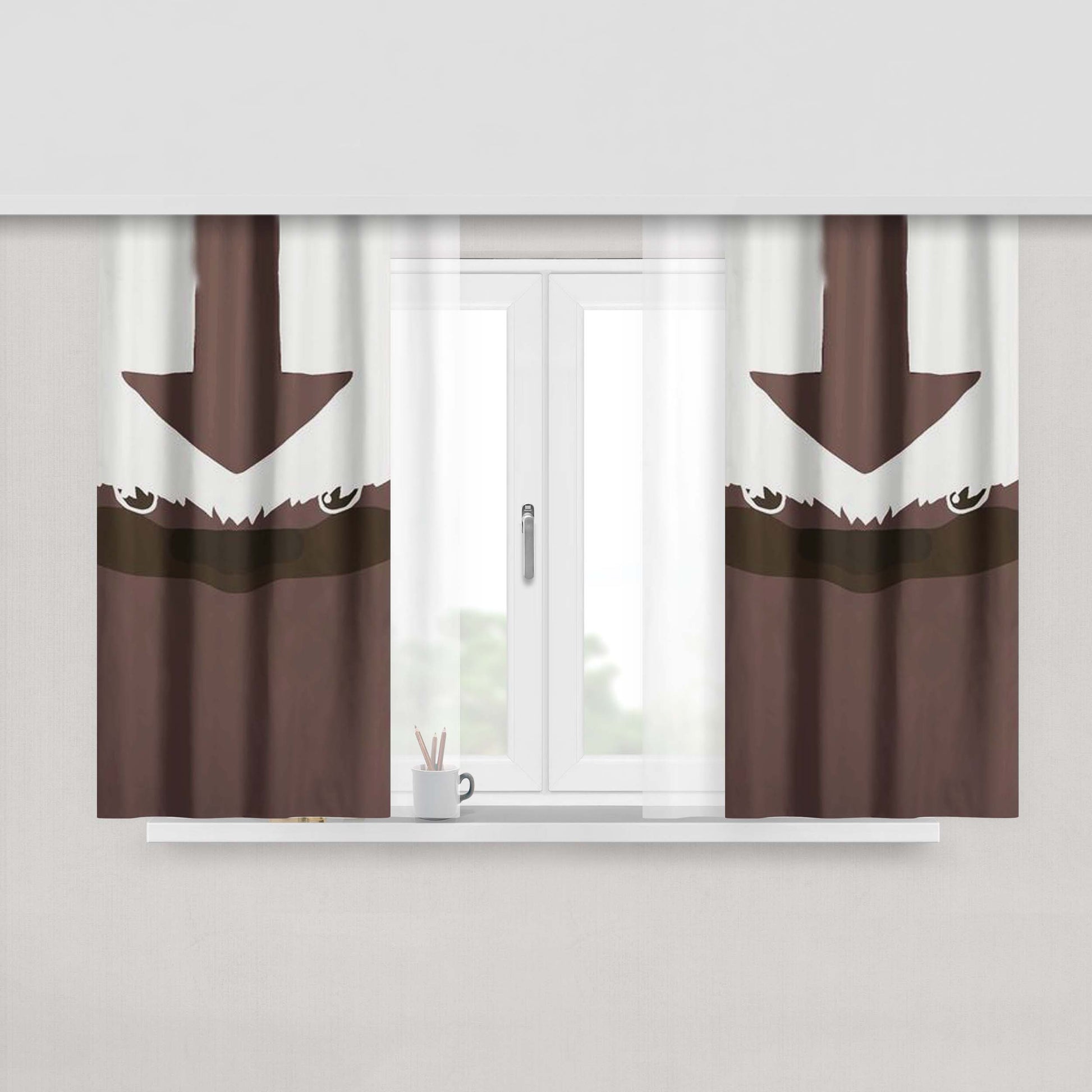 Appa The Last Airbender Peach Skin Window Curtains