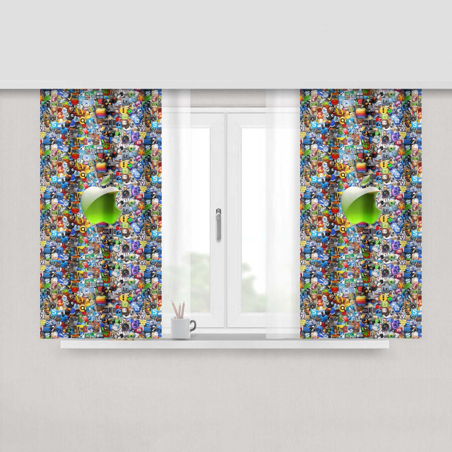 Apple New Peach Skin Window Curtains