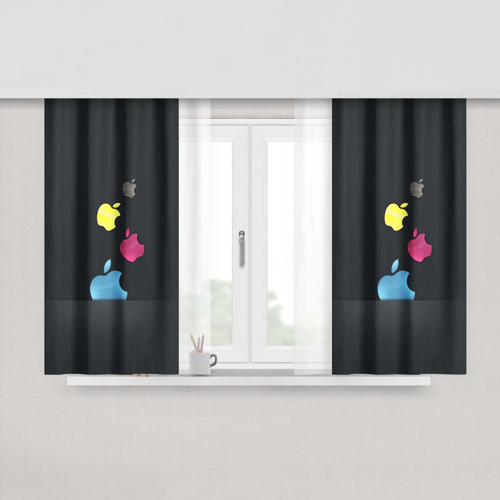 Apple Retina Peach Skin Window Curtains