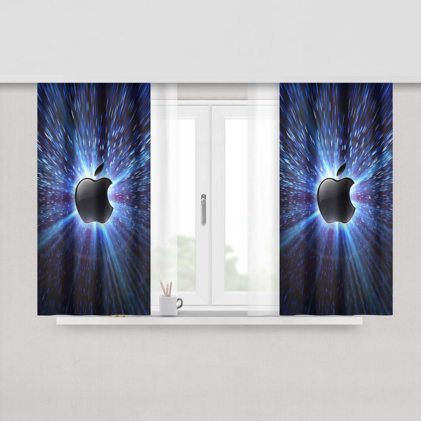 Apple Space- Peach Skin Window Curtains