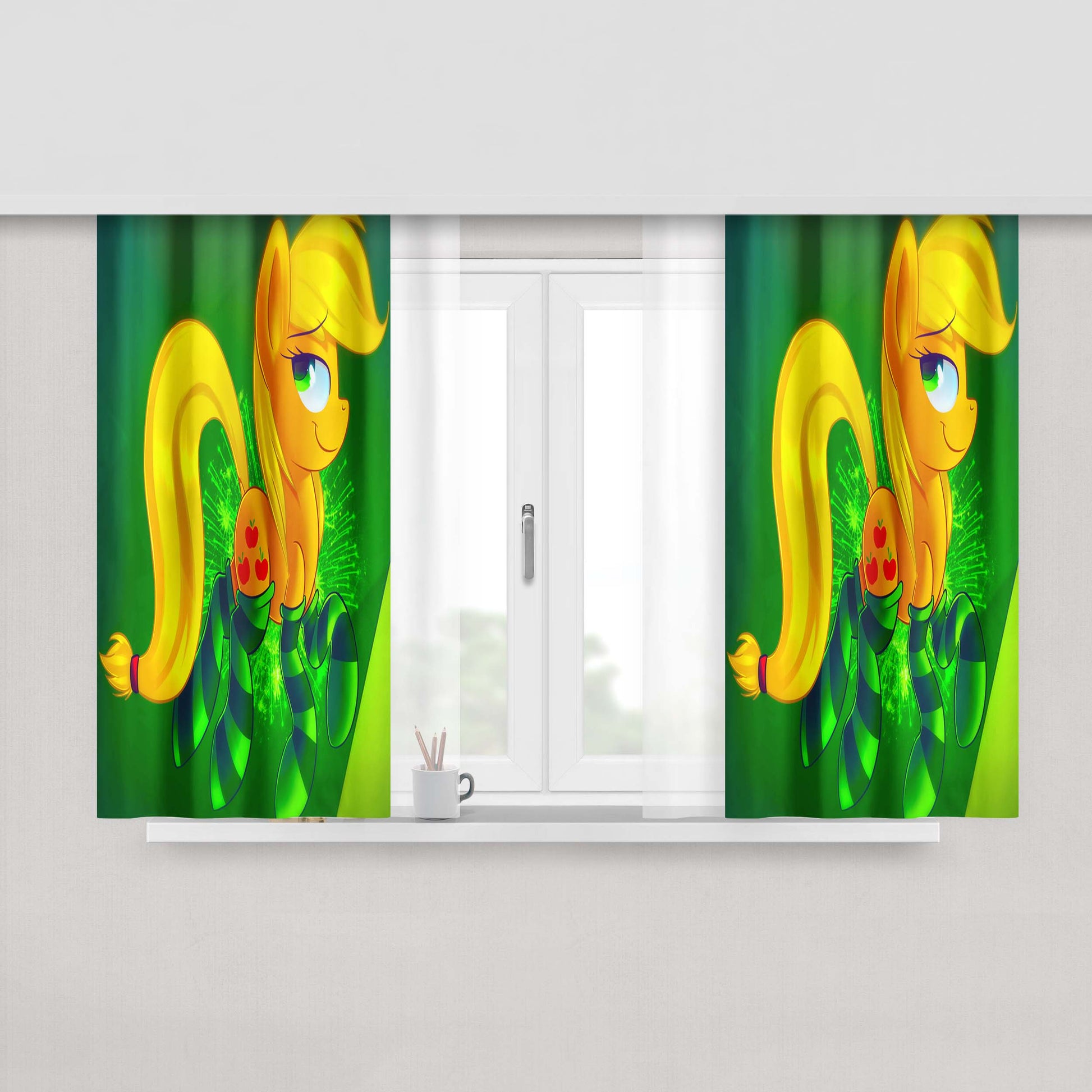 Applejack Peach Skin Window Curtains