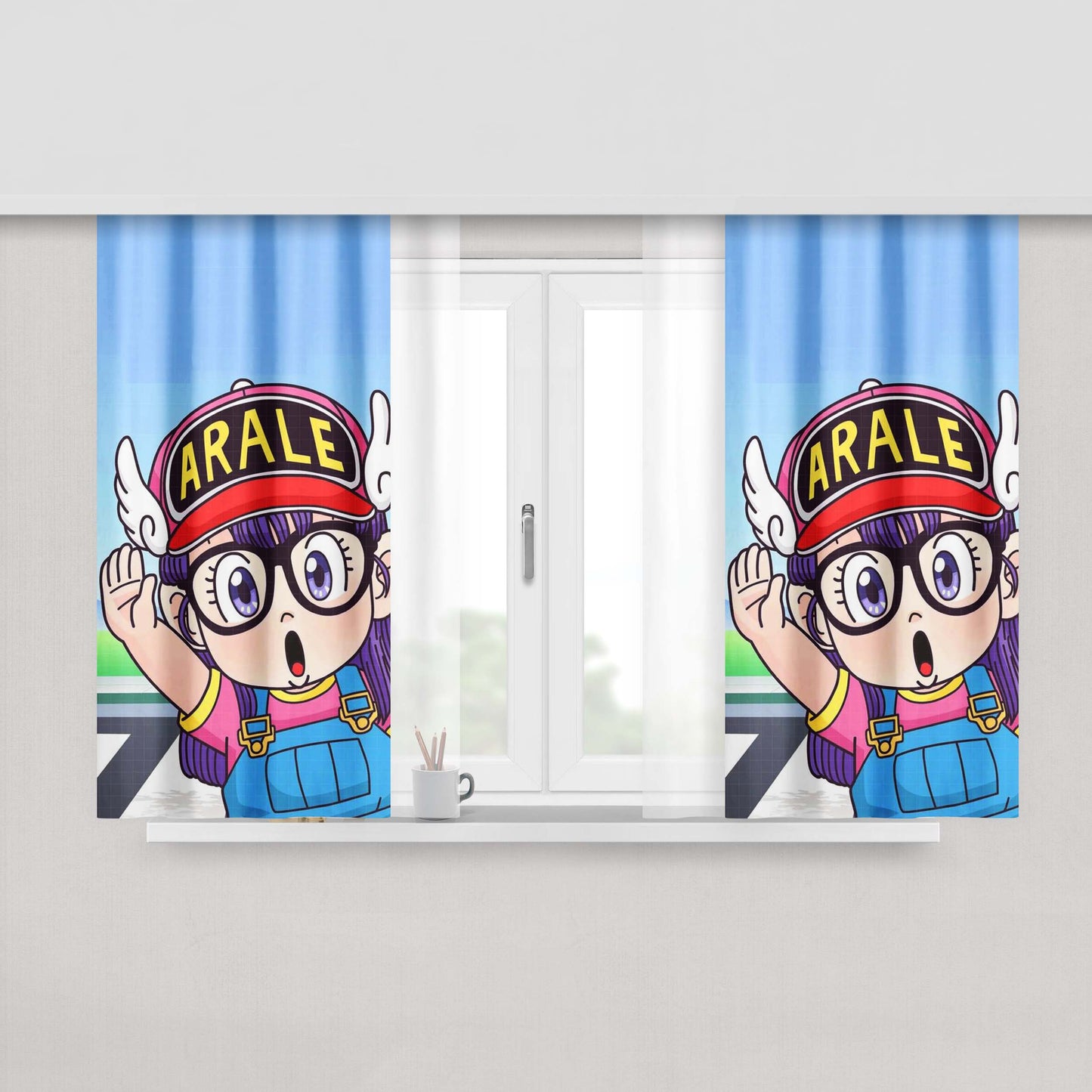 Arale Chan Episode 1 Peach Skin Window Curtains