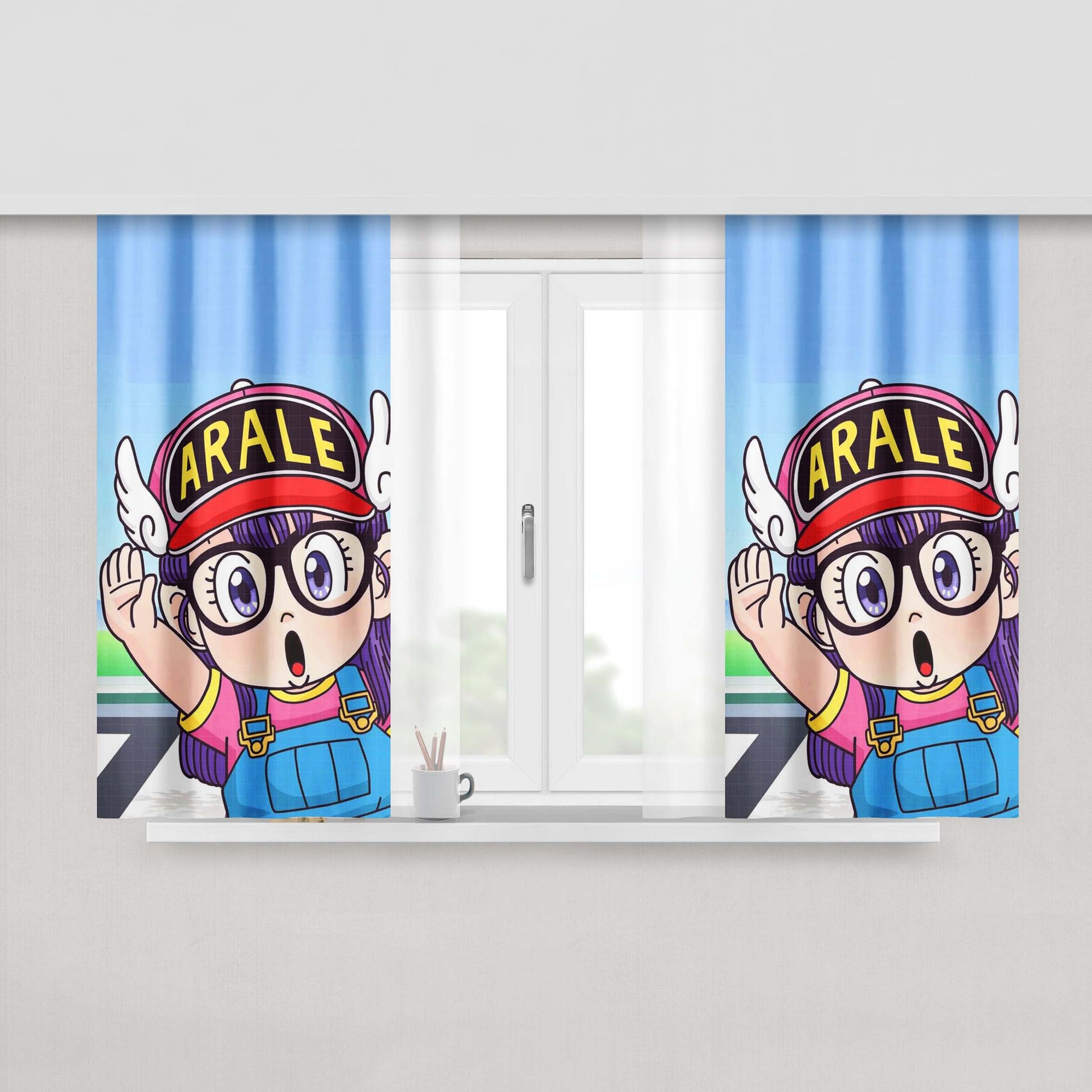 Arale Chan Episode 1 Peach Skin Window Curtains