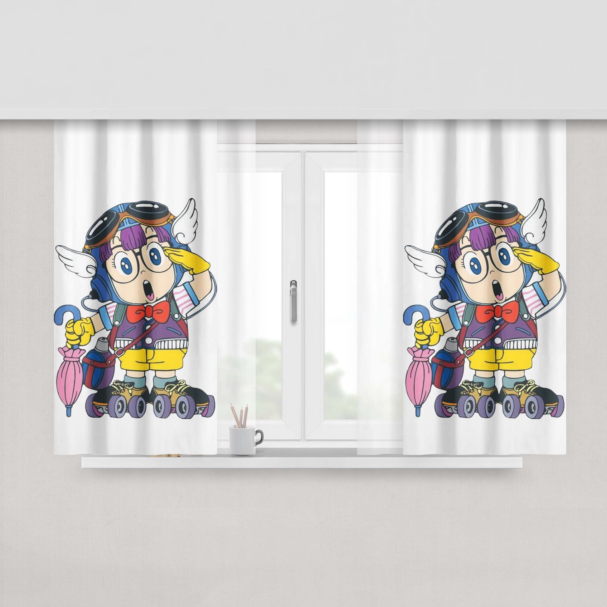 Arale Chan Peach Skin Window Curtains