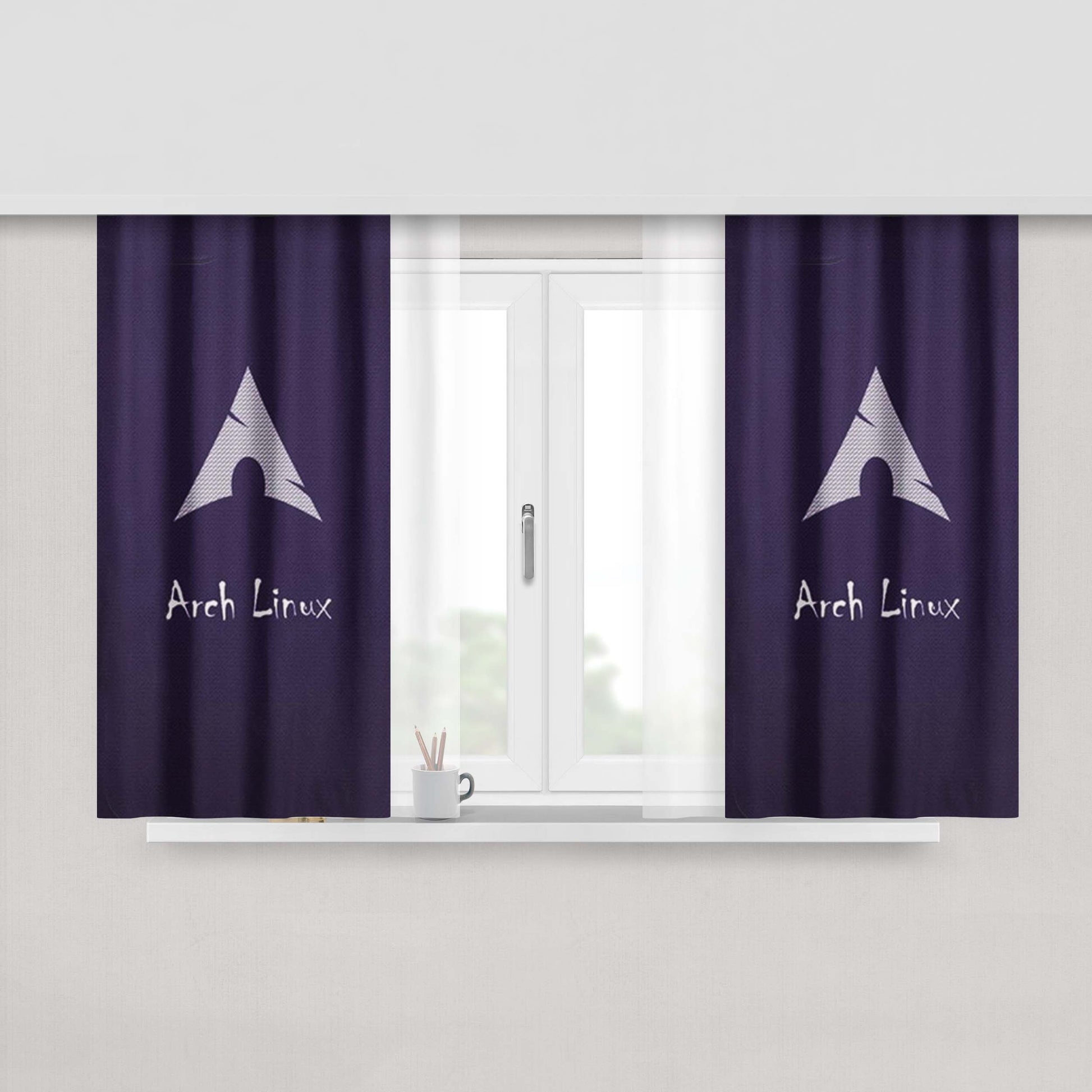 Arch Linux Peach Skin Window Curtains