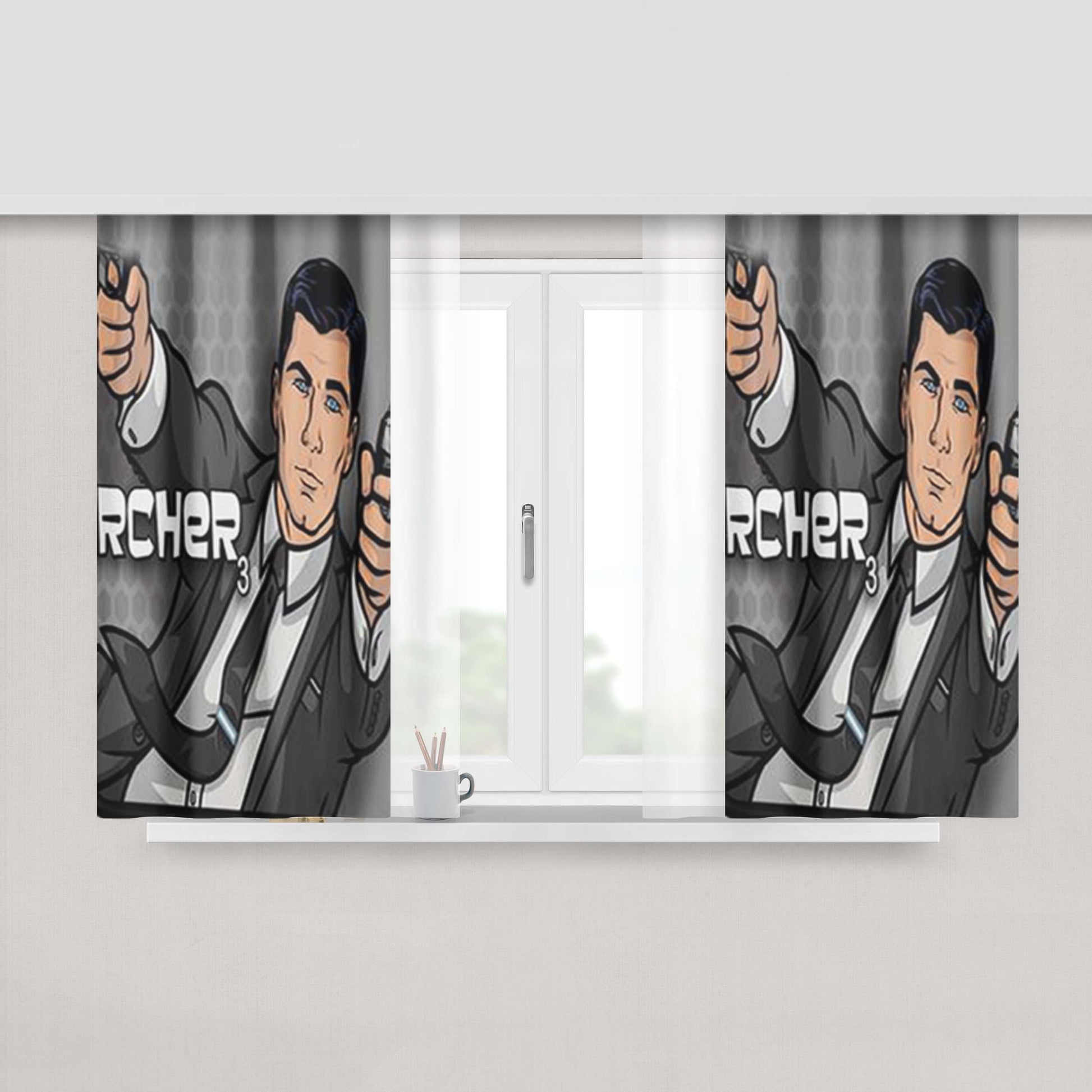 Archer And Pistolls Peach Skin Window Curtains