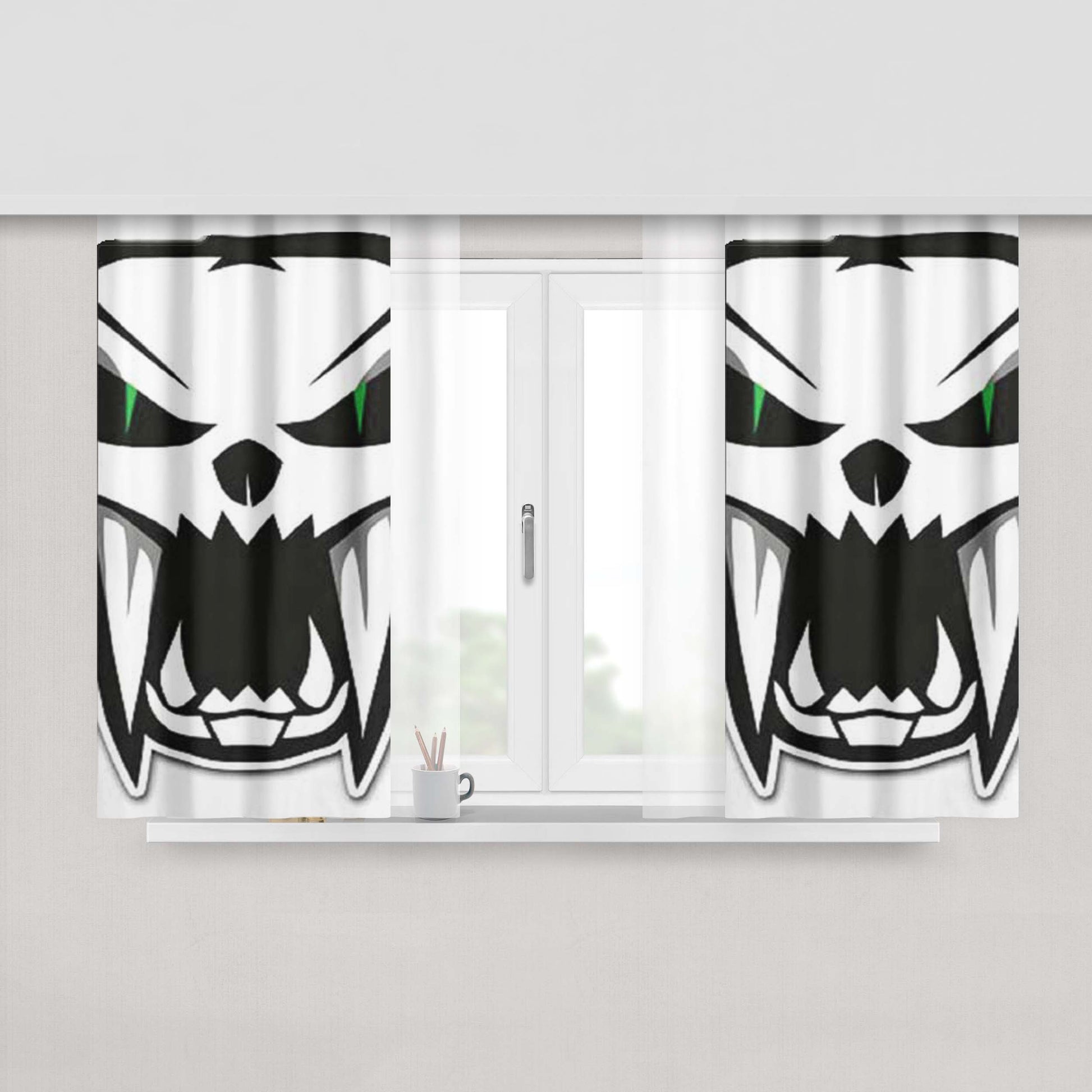 Arctic Cat Logo Peach Skin Window Curtains