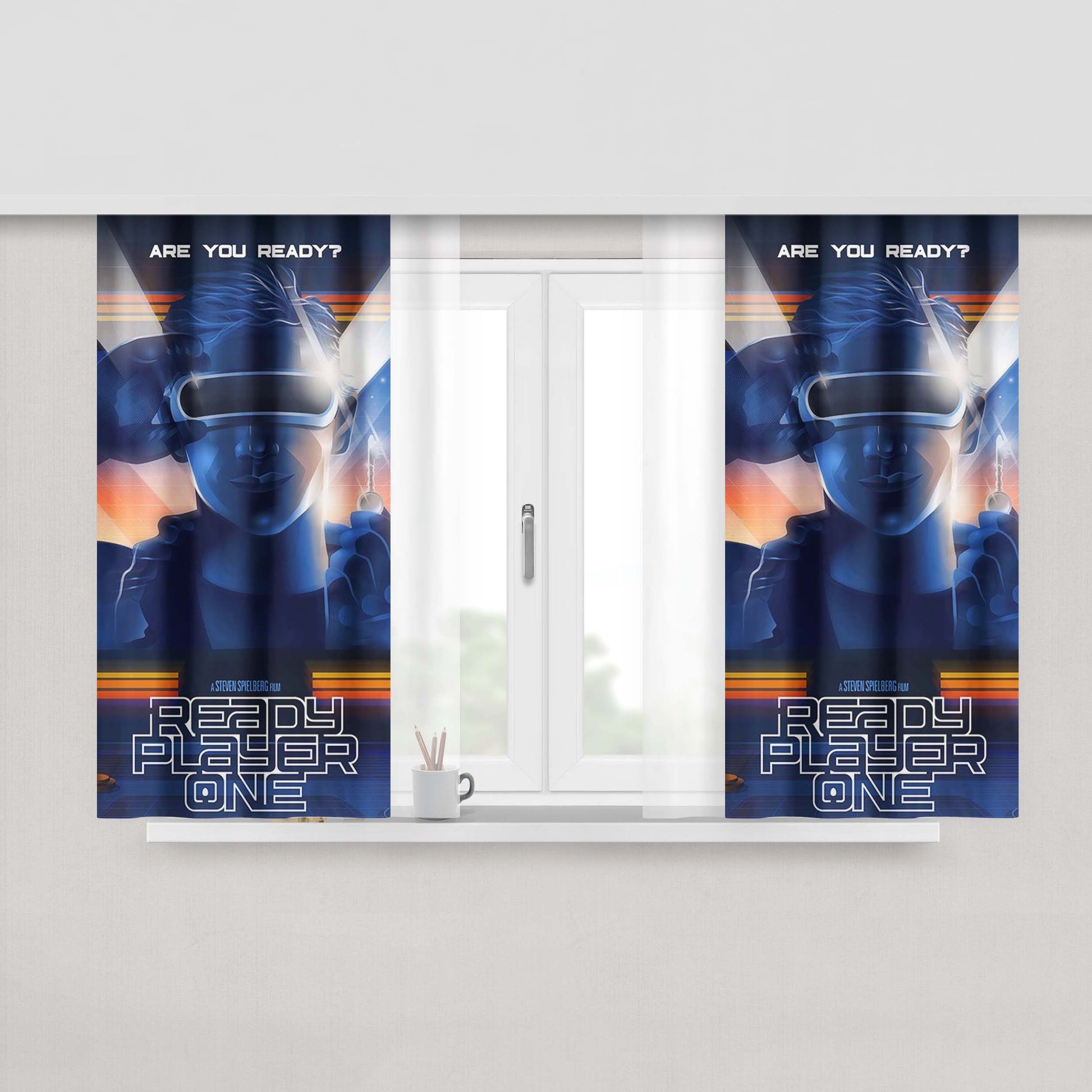 Are You Ready Movie Ready Player One Peach Skin Window Curtains