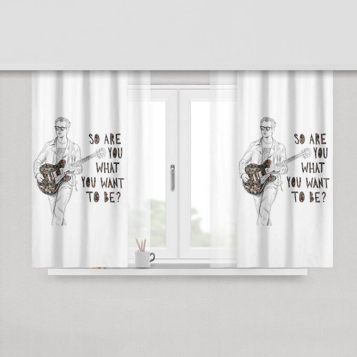 Are You What You Want To Be - Foster The People Peach Skin Window Curtains