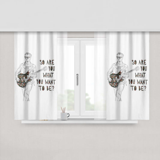 Are You What You Want To Be - Foster The People Peach Skin Window Curtains