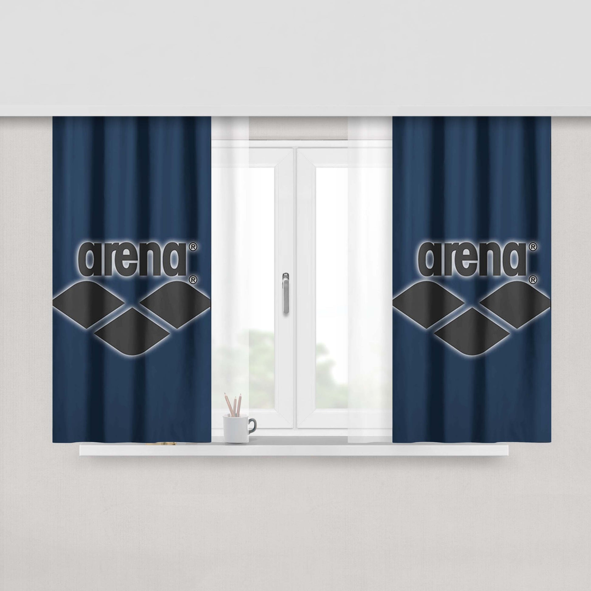 Arena Peach Skin Window Curtains