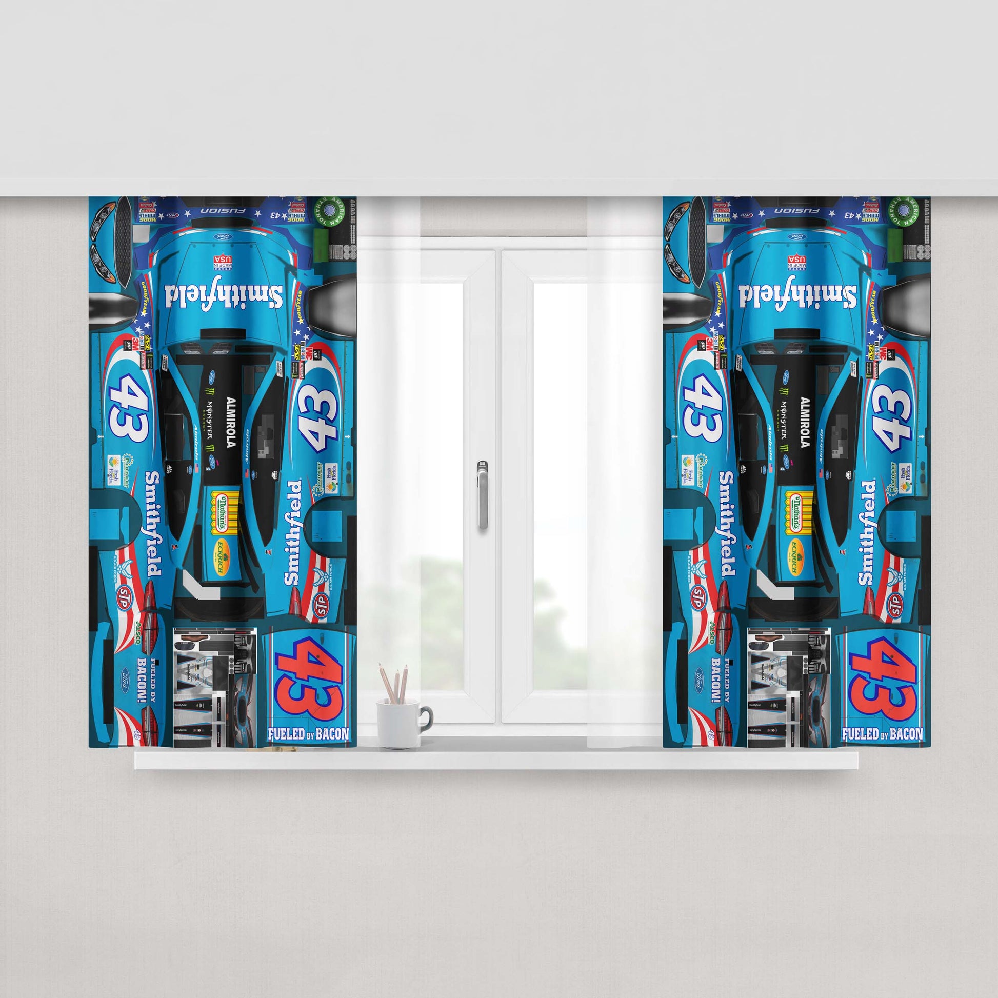 Aric Almirola'S Car Stikers Peach Skin Window Curtains