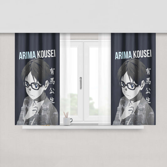 Arima Kousei Shigatsu Wa Kimi No Uso Peach Skin Window Curtains