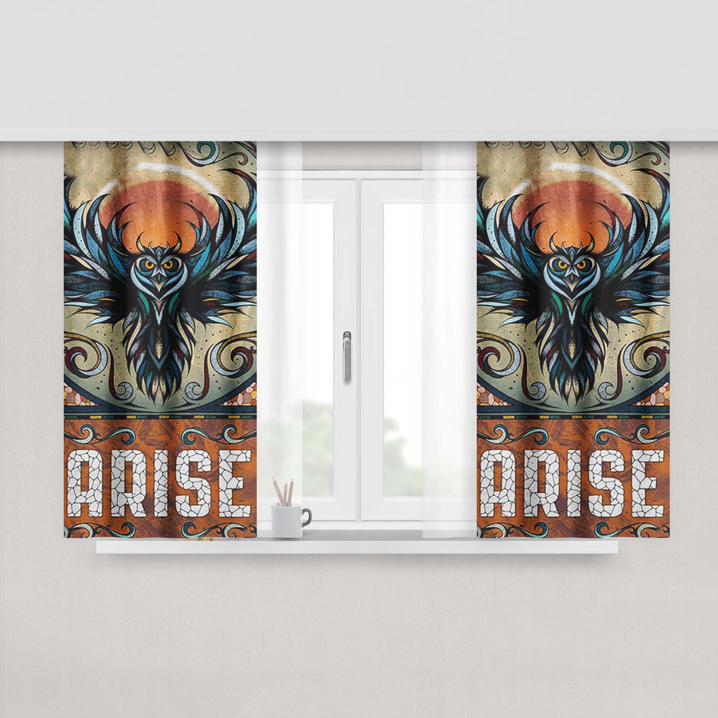 Arise Peach Skin Window Curtains