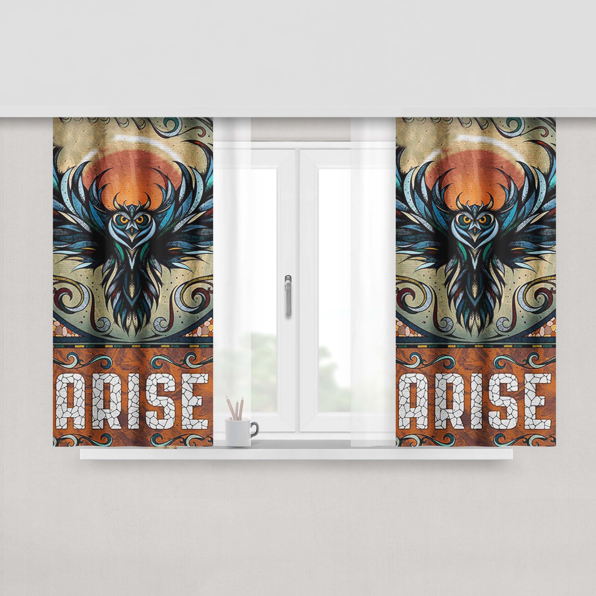 Arise Peach Skin Window Curtains