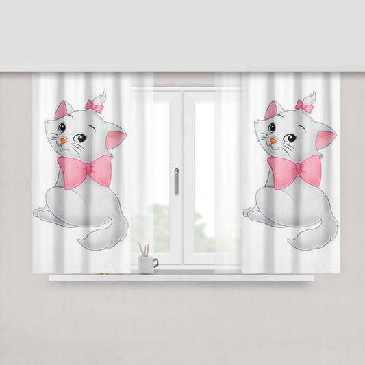 Aristocats Kitten Peach Skin Window Curtains