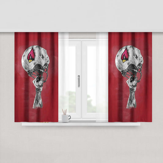 Arizona Cardinals Helmets Peach Skin Window Curtains
