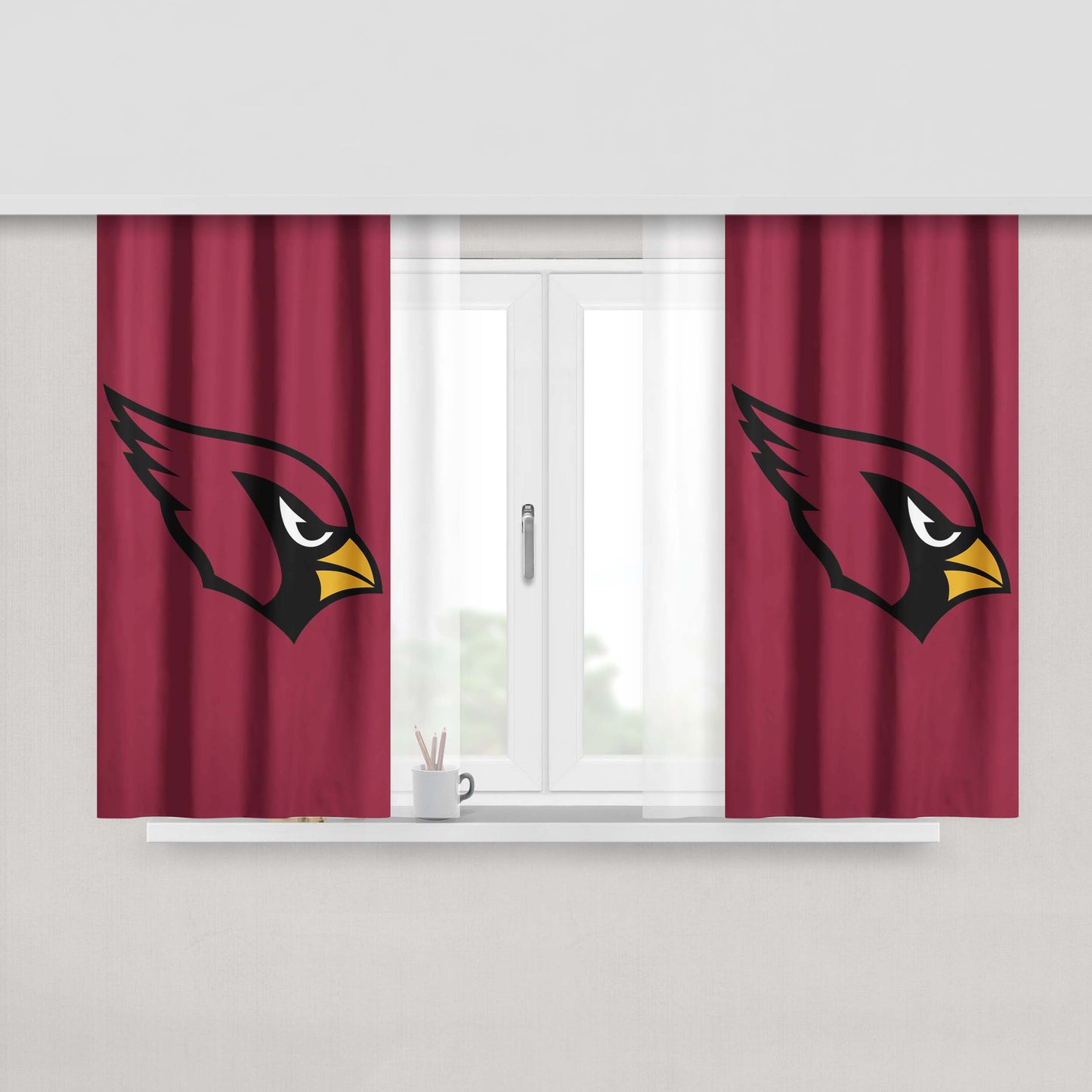 Arizona Cardinalss Peach Skin Window Curtains