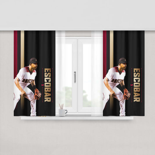 Arizona Diamondbacks Escobar Peach Skin Window Curtains