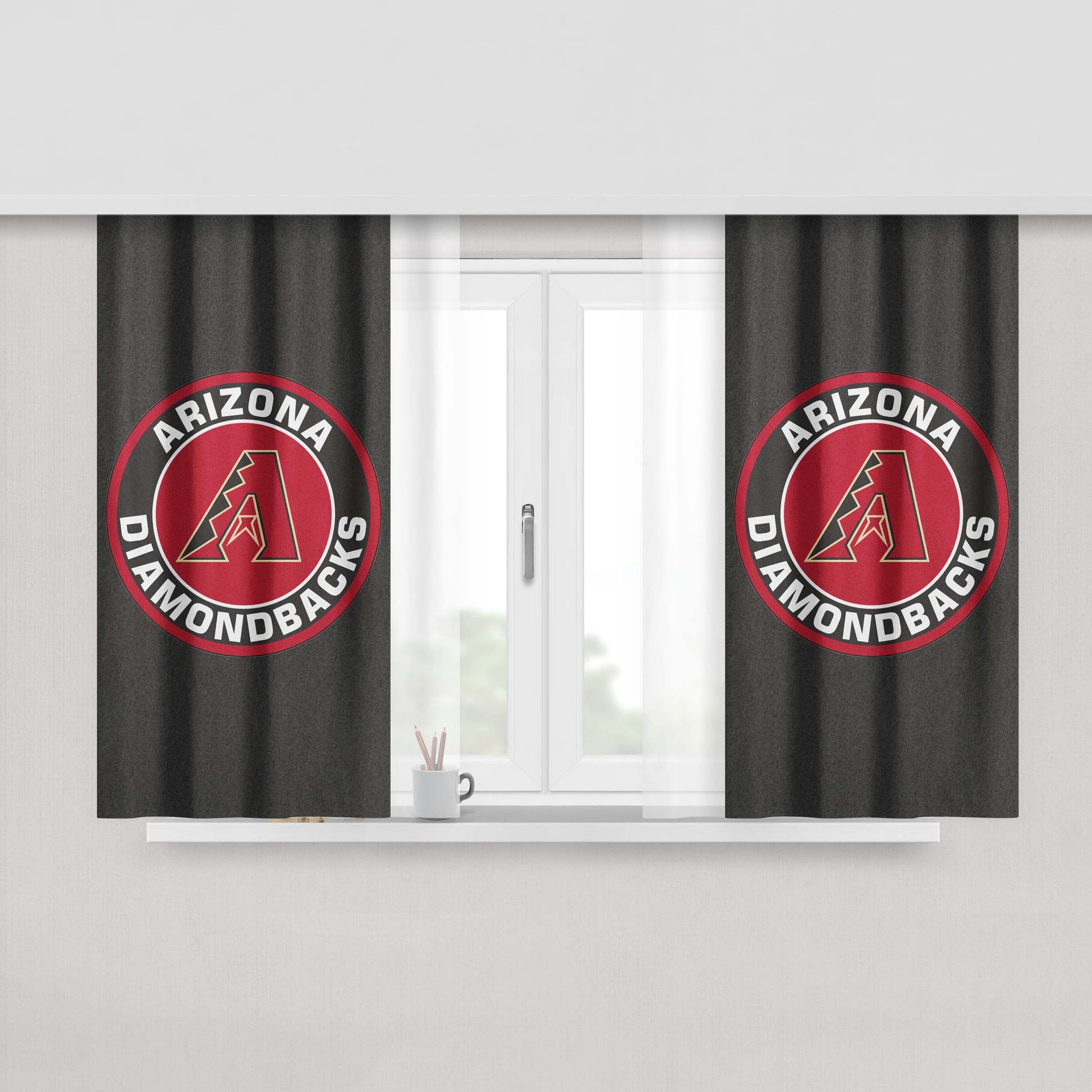 Arizona Diamondbacks Mug Peach Skin Window Curtains