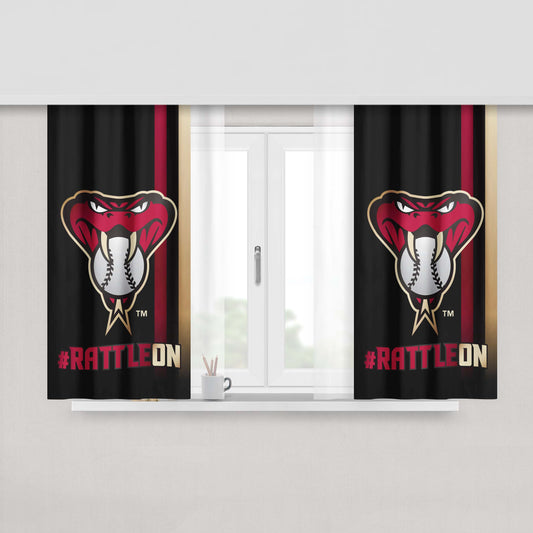 Arizona Diamondbacks Raw Peach Skin Window Curtains