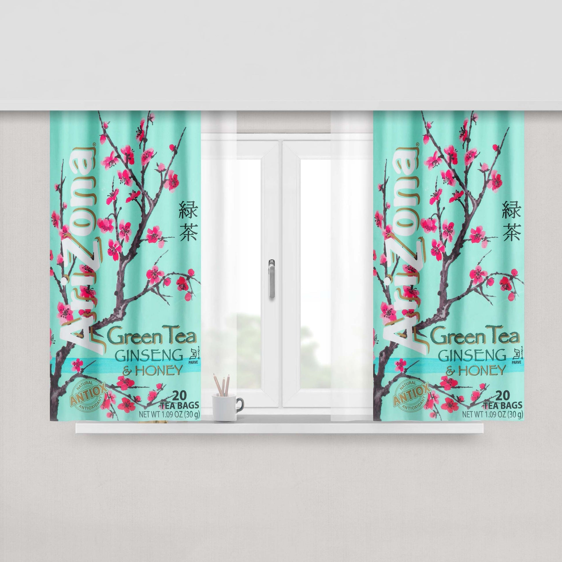 Arizona Green Tea Peach Skin Window Curtains