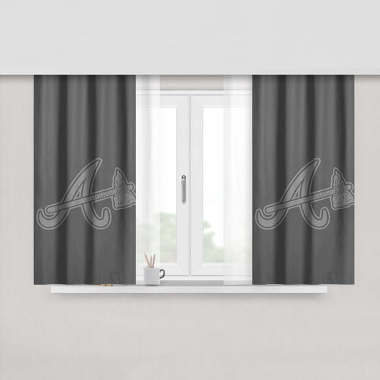 Arizona Logo Greyscale Peach Skin Window Curtains