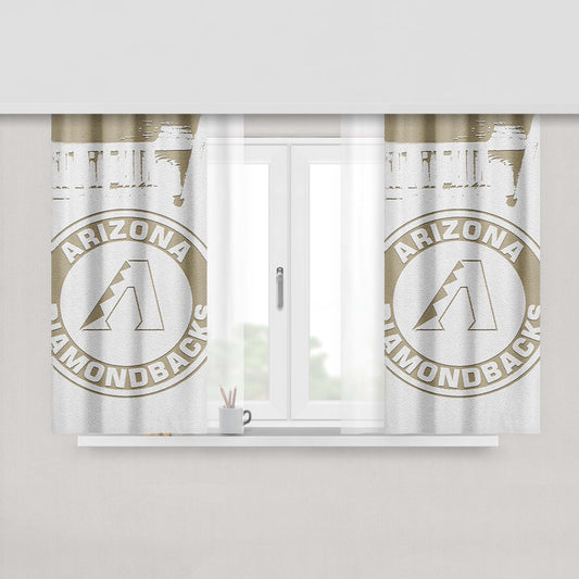 Arizona Mlb Basball Peach Skin Window Curtains
