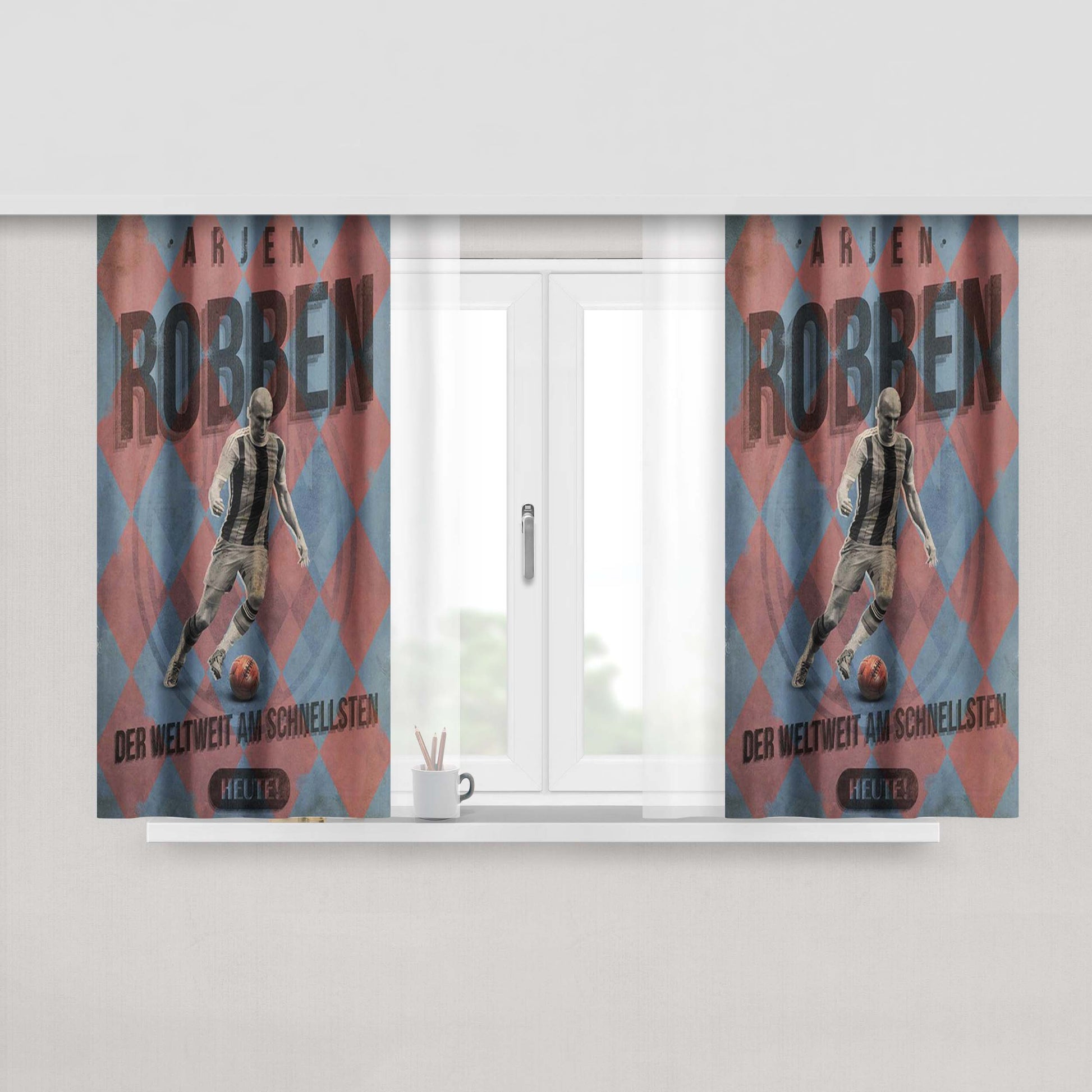Arjen Robben Bayern Munchen Peach Skin Window Curtains