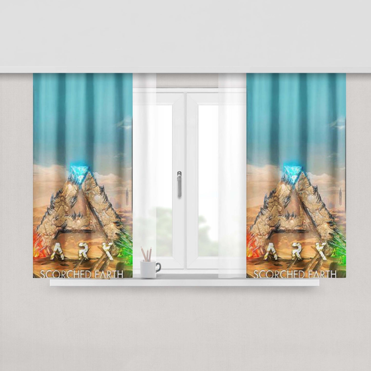 Ark Survival Evolved Scorched Earth Peach Skin Window Curtains