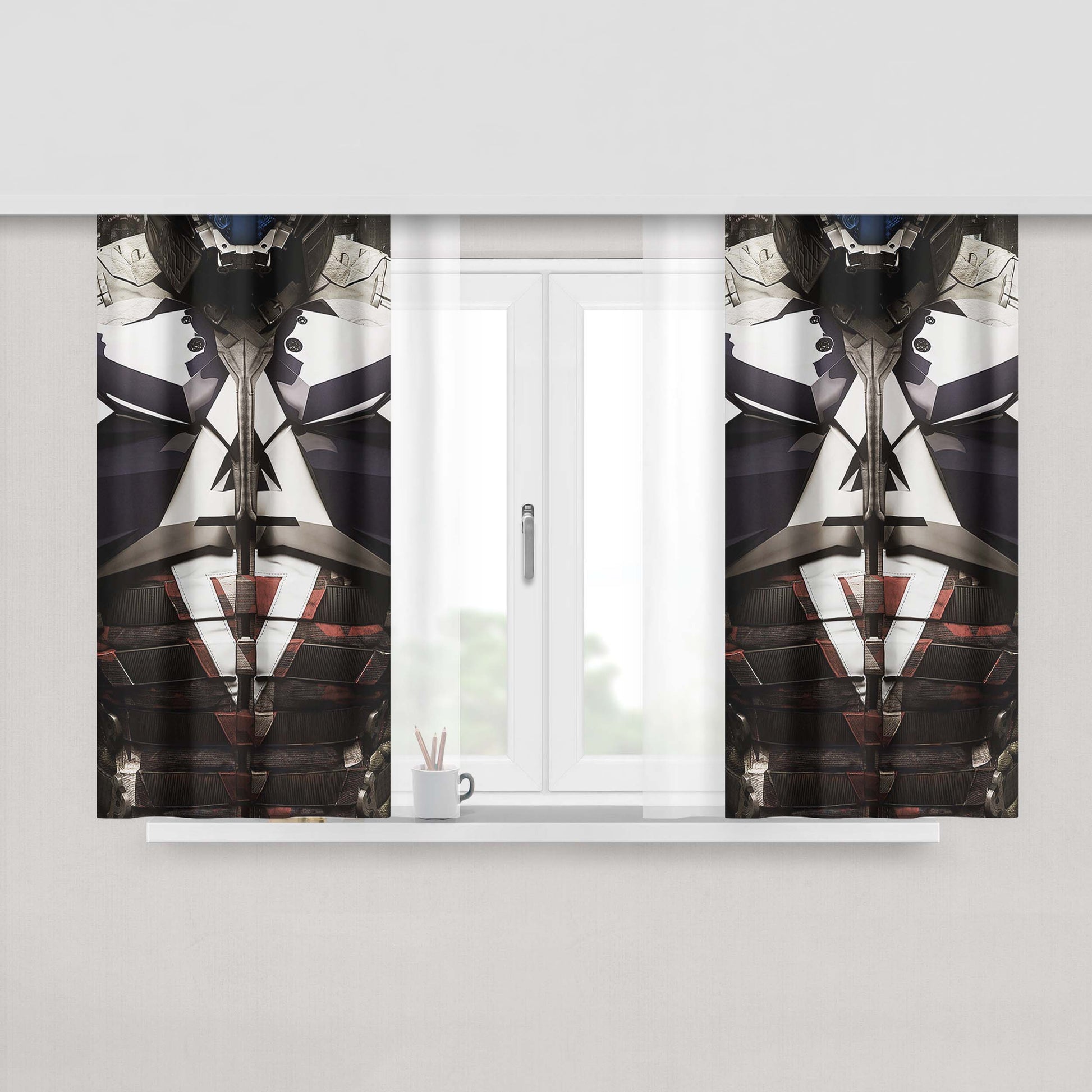 Arkham Knight Front No Logo Peach Skin Window Curtains